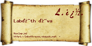 Labáth Éva névjegykártya